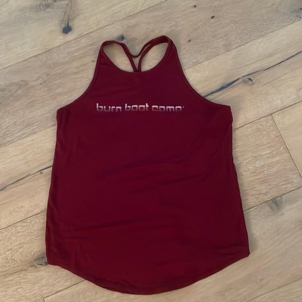 Burn Boot Camp Strappy Back Maroon Tank | Size M